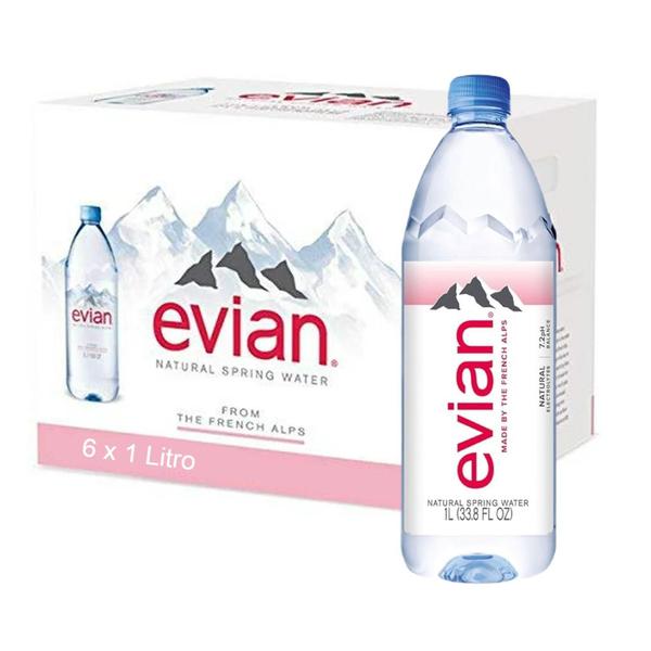 Imagem de Kit Com 6Un Água Mineral S/ Gás Francesa Evian Pet 1 Litro