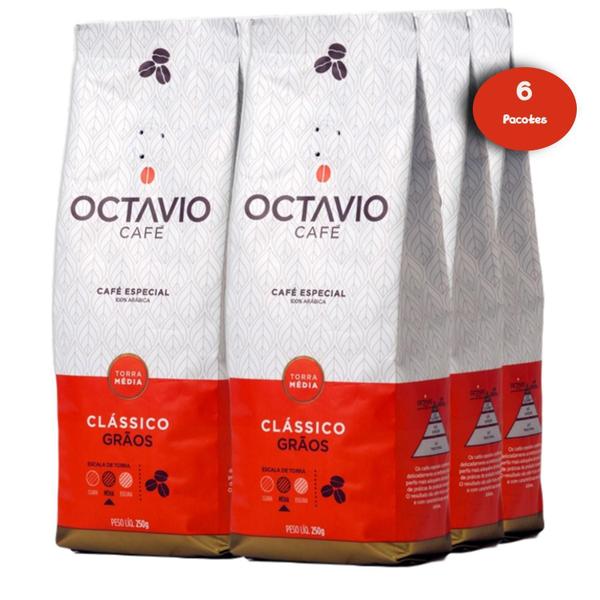 Imagem de Kit Com 6Un Café Em Grão Clássico Octavio 250G