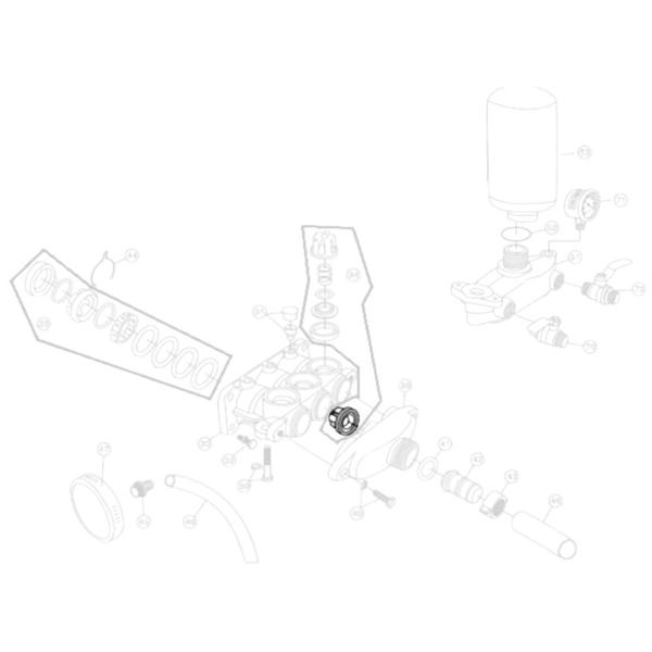 Imagem de Kit com 6un de Válvulas Sucção e Pressão Compatível com Bomba de Alta Vazão Tekna BPF100 B100-00027