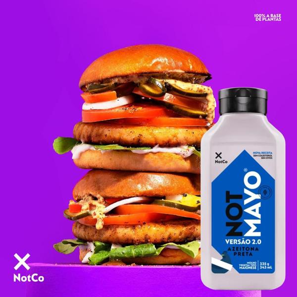 Kit Com 6Un Maionese Vegana Not Mayo eitona Preta 335G - Not Milk Imagem de Kit Com 6Un Maionese Vegana Not Mayo eitona Preta 335G