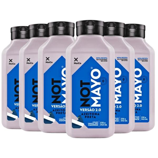 Kit Com 6Un Maionese Vegana Not Mayo eitona Preta 335G - Not Milk Imagem de Kit Com 6Un Maionese Vegana Not Mayo eitona Preta 335G
