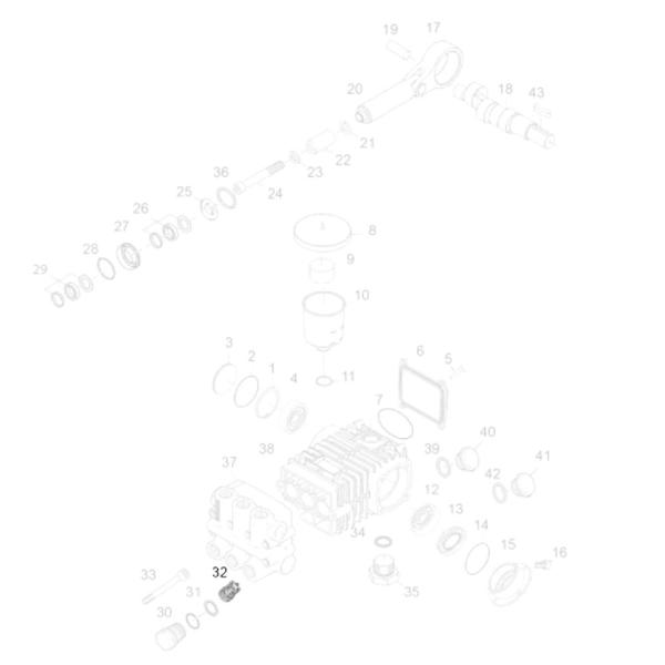 Imagem de Kit com 6un Válvula de Sucção e Pressão Compatível com Lavajato Karcher HD12/15S 1.686-031.0