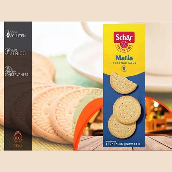 Kit Com 6Und Biscoito Sem Glúten Maria Schar 125G Imagem de Kit Com 6Und Biscoito Sem Glúten Maria Schar 125G