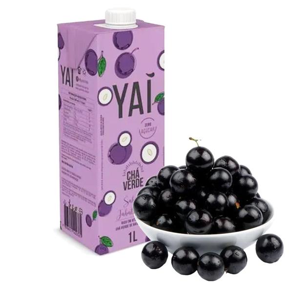 Imagem de Kit Com 6Und Chá Verde Yai Sabor Jabuticaba 1 Litro