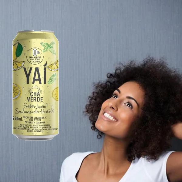 Imagem de Kit Com 6Und Chá Verde Yai Sabor Limão Siciliano Lata 290Ml