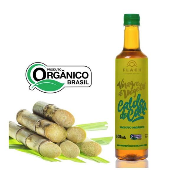 Imagem de Kit Com 6Und Vinagre Caldo De Cana Orgânico Flach Pet 600Ml