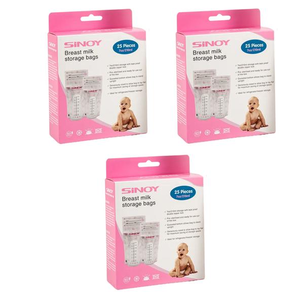 Kit Com 75 Sacos Para Armazenamento De Leite Materno 210ml Vedação Dupla Anti-Vazamento E Material Seguro - Pietra Baby Imagem de Kit Com 75 Sacos Para Armazenamento De Leite Materno 210ml Vedação Dupla Anti-Vazamento E Material Seguro