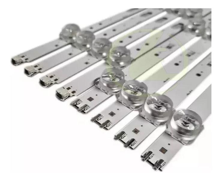Kit com 8 barras de led original para tv samsung un55cu7700 un55cu7700g un55cu7700gxzd Imagem de Kit com 8 barras de led original para tv samsung un55cu7700 un55cu7700g un55cu7700gxzd