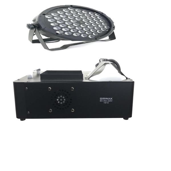 Imagem de Kit Com 8 Par Led Slim 60 Led Rgbwa Maquina De Fumaça 1500W