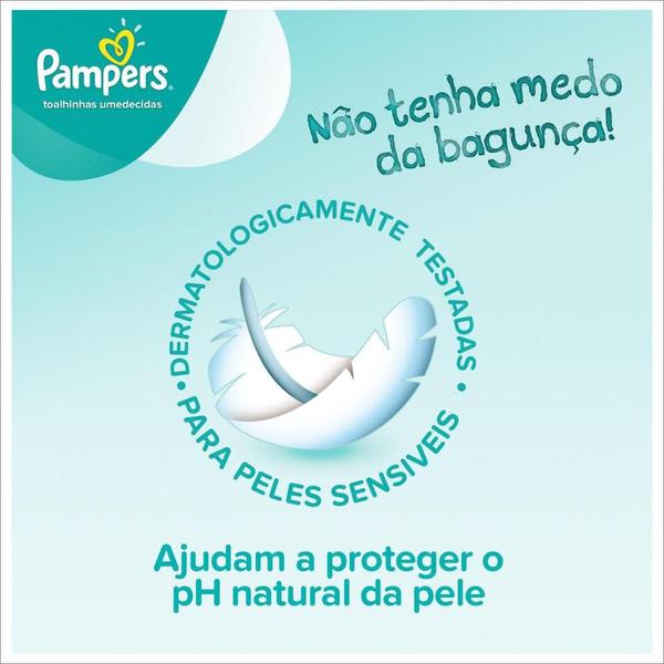 Imagem de Kit com 8 Toalhinhas Umedecidas Pampers Regular c/ 48 unidades