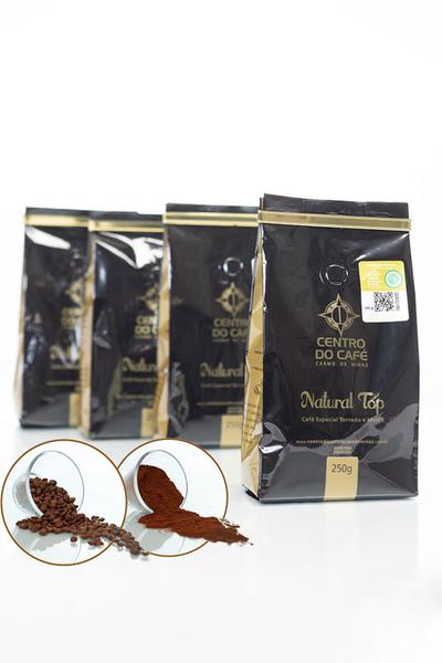 kit com 8 unidades, 4 de cada Café Especial, Classic e Natural Top 250 gr, em grãos - Centro do Café Carmo de Minas Imagem de kit com 8 unidades, 4 de cada Café Especial, Classic e Natural Top 250 gr, em grãos