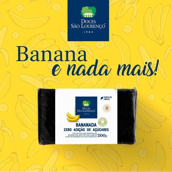 Imagem de Kit Com 8Und Bananada Natural S/ Açucar São Lourenço 200G