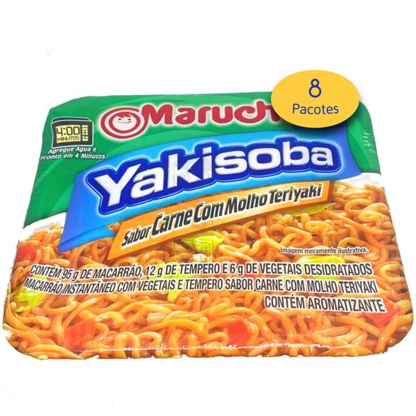 Imagem de Kit Com 8Und Yakisoba Carne Com Molho Teriyaki Maruchan 113G