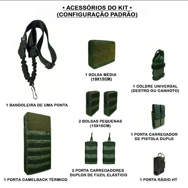 Imagem de Kit com 9 Acessórios Modulares JA Rio Militar