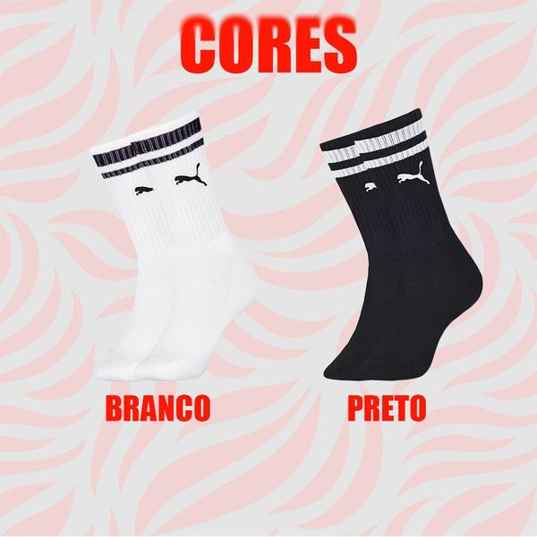 Imagem de Kit Com 9 Pares Meia Esportiva Masculina Cano Longo