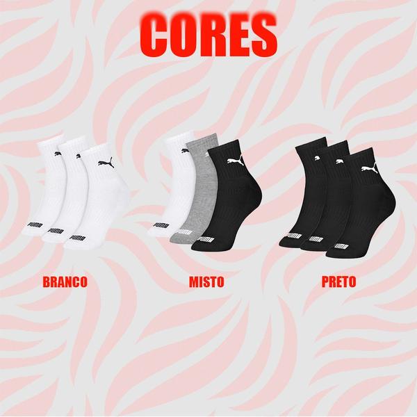 Imagem de Kit Com 9 Pares Meia Esportiva Masculina Cano Médio