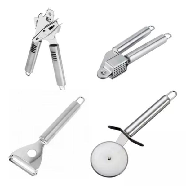 Imagem de Kit Com 9 Peças Utensílios De Cozinha Em Inox - Eficiente