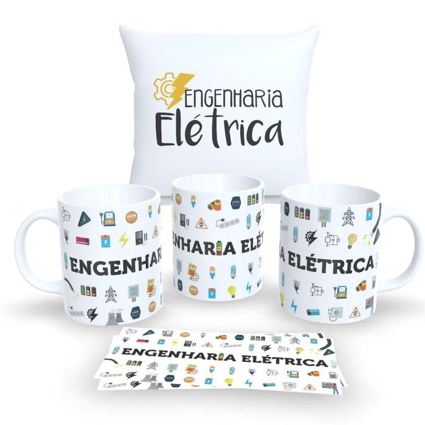 Imagem de Kit Com Almofada 30x30cm e Caneca de Porcelana Profissões 2