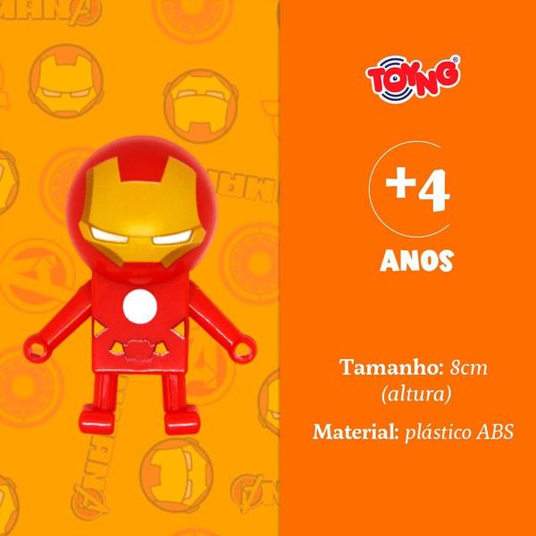 Imagem de Kit com Boneco Deslizante e Cabeça Squish, Vingadores -  Toyng 