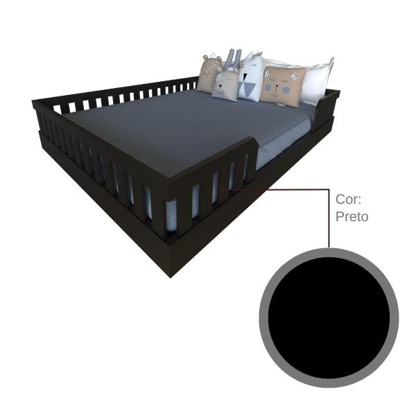 Imagem de Kit com Cama Casal e Armário Baixo Montessoriano Yescasa Preto