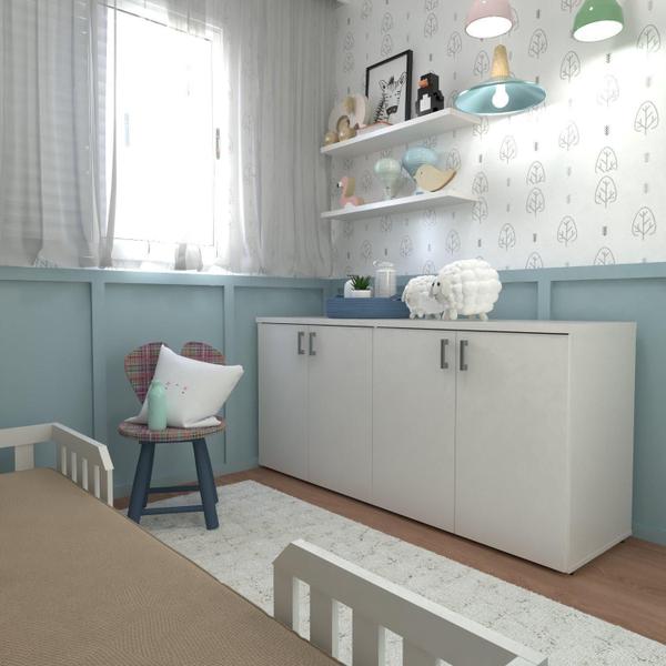 Imagem de Kit com Cama Solteiro e Armário Baixo Montessoriano Yescasa Branco