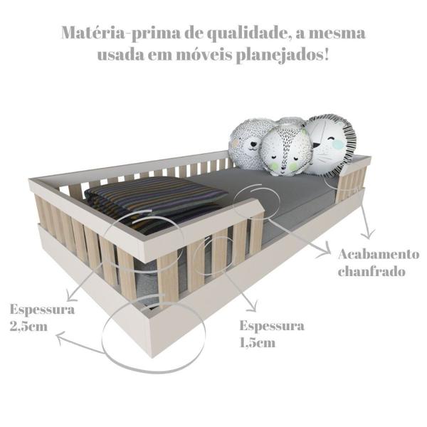 Imagem de Kit com Cama Solteiro e Armário Baixo Montessoriano Yescasa