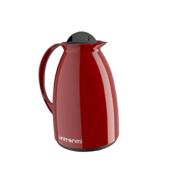 Imagem de Kit com Garrafa Térmica Café Chá Prático Unitermi Vermelho