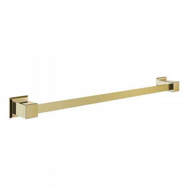 Imagem de kit com Porta Toalha de Banho 62cm e 01 Cabide Gold Ducon Metais Gold