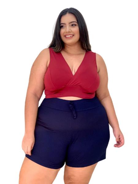 Imagem de kit Com Três Tops Fitness Plus Size Até o 60 Suplex Feminino Treino