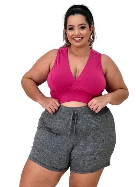 kit Com Três Tops Fitness Plus Size Até o 60 Suplex Feminino Treino - tina plus Imagem de kit Com Três Tops Fitness Plus Size Até o 60 Suplex Feminino Treino