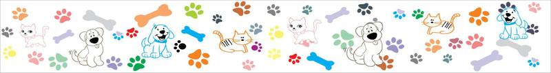 Imagem de Kit Com10 Faixas Decorativa De  Parede Cachorros Pet Shop