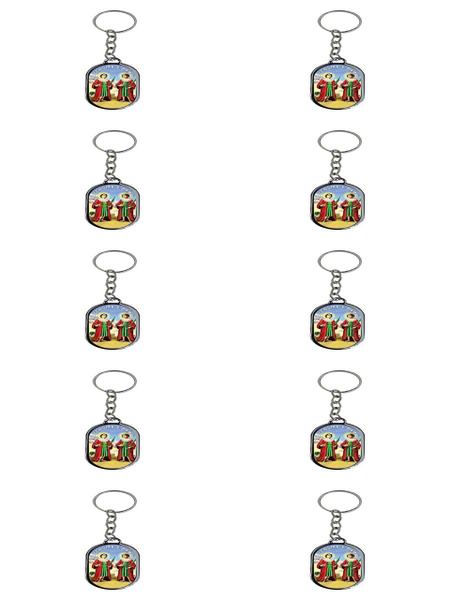 Imagem de KIT COMBO 10 Chaveiro SANTO Chapa São Cosme e Damião COLORID
