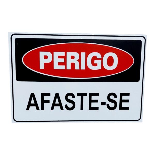 Imagem de kit combo 10 Placa DE Sinalização PERIGO AFASTE-SE 20 X 30