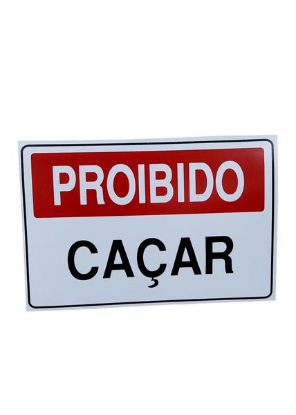 Imagem de KIT COMBO 10 Placa DE Sinalização proibido caçar 20 X 30 CM