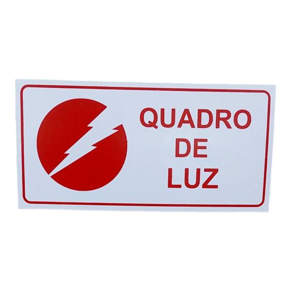 Imagem de KIT COMBO 10 Placa de Sinalização quadro de luz 10x20 cm ATACADO