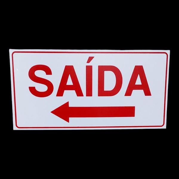 Imagem de KIT COMBO 10 Placa de Sinalização saida seta para esquerda