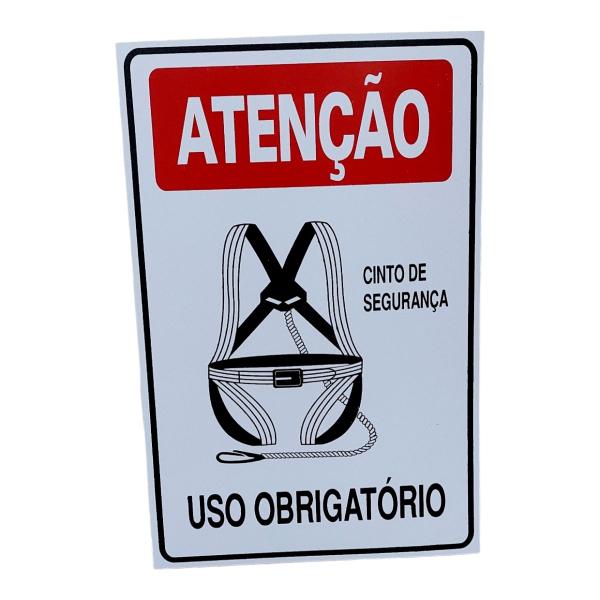 Imagem de KIT COMBO 10 Placa Sinalização OBRIGATORIO CINTO SEGURANÇA