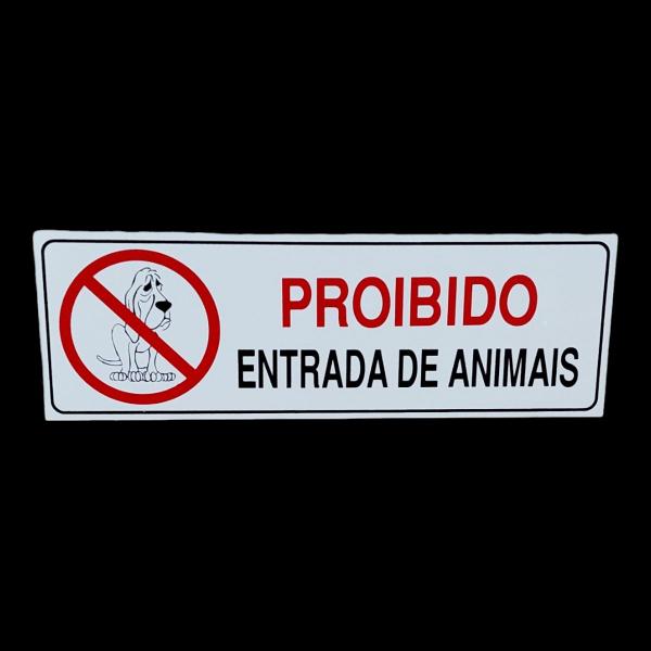 Imagem de KIT COMBO 10 Placa Sinalização proibido a entrada de animais