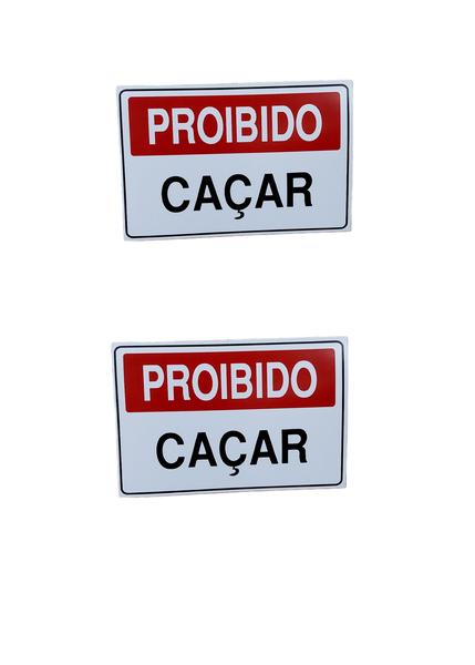 KIT COMBO 8 Placa DE Sinalização proibido caçar 20 X 30 CM - ASELETRO Imagem de KIT COMBO 8 Placa DE Sinalização proibido caçar 20 X 30 CM