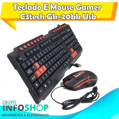 Imagem de Kit Combo Teclado E Mouse Gamer Usb Com Fio Português Ptbr