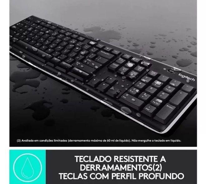 Imagem de Kit Combo Teclado e Mouse Mk270 Sem Fio Abnt2 Ç Português Multimidia WiFi Receptor Nano USB