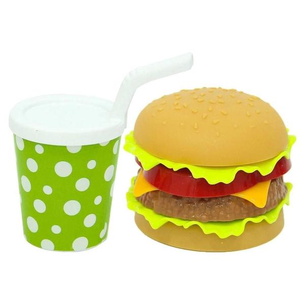 Imagem de Kit comidinha hamburguer com refrigerante - Ark Toys