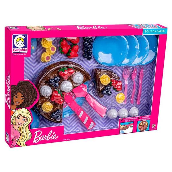 Imagem de Kit Comidinha Infantil - Barbie - Bolo da Barbie - 40 Peças - Cotiplás