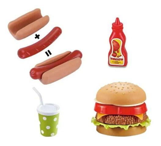 Imagem de Kit Comidinha Infantil Hambúrguer Hot-dog + Milk Shake