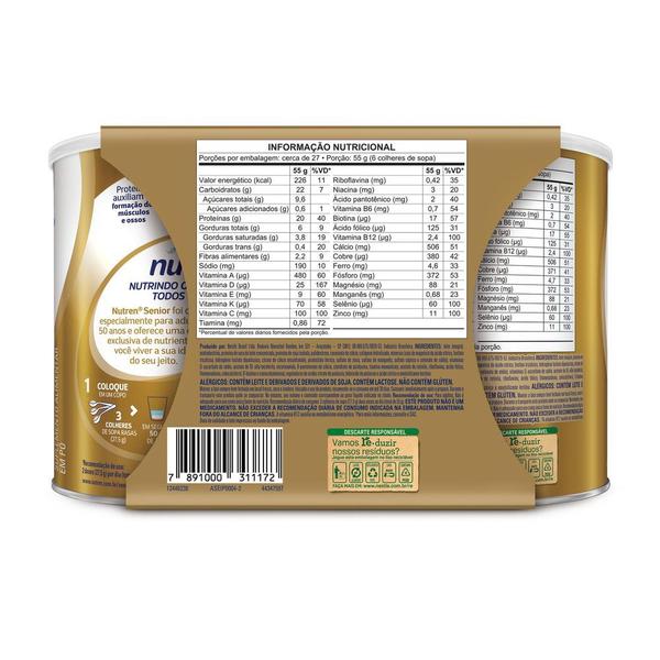 Kit Complemento Alimentar Nutren Senior Sem Sabor 1,48Kg Ganhe 30% de Desconto na Segunda Lata Imagem de Kit Complemento Alimentar Nutren Senior Sem Sabor 1,48Kg Ganhe 30% de Desconto na Segunda Lata