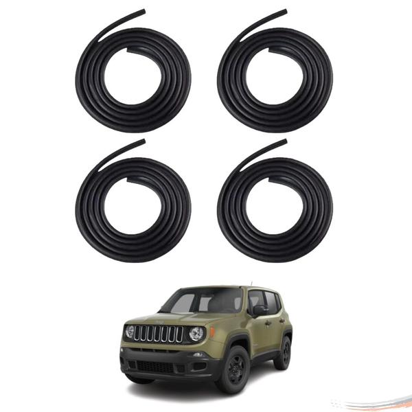 Imagem de Kit Completo 4 Borrachas Das Portas Jeep Renegade Após 2015