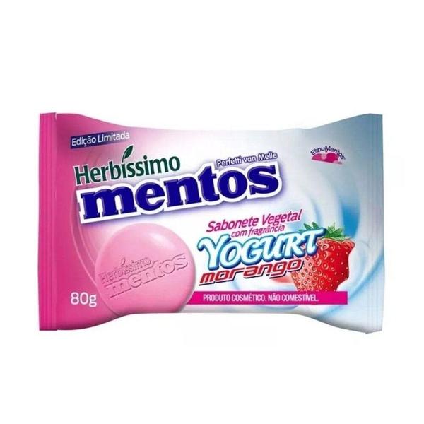 Imagem de Kit Completo 8 Sabonetes Mentos Vegetal Herbissimo 80g Menta Iogurte Maçã Verde Frutas Limão