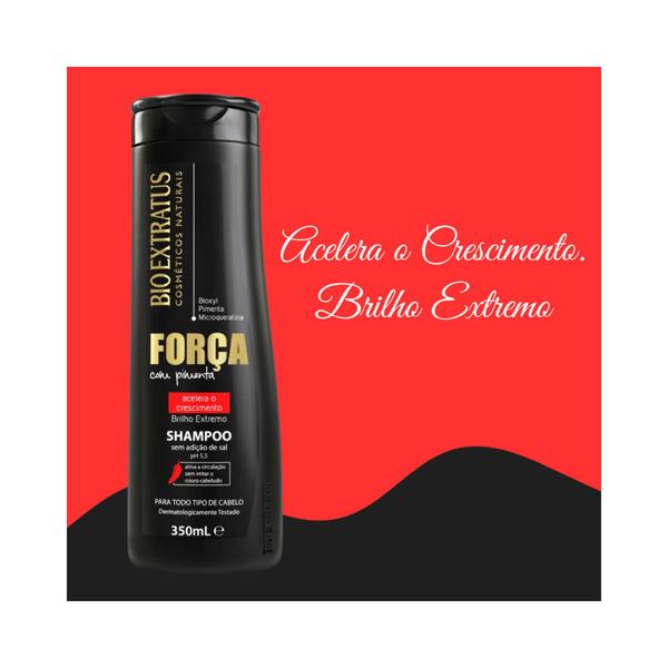 Kit Completo Cabelos Mais Forte com Pimenta - Bio Extratus Imagem de Kit Completo Cabelos Mais Forte com Pimenta - Bio Extratus