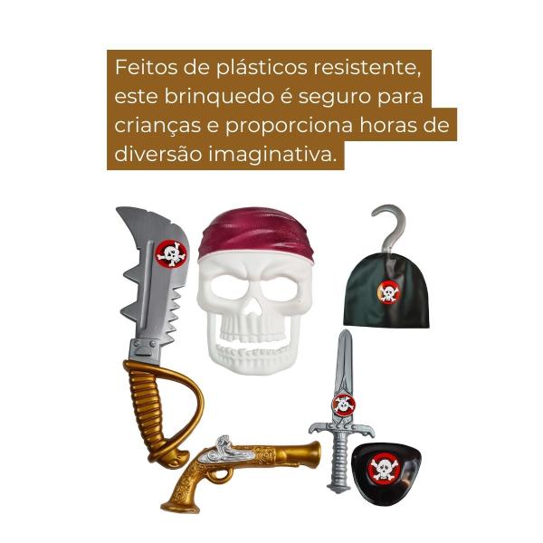 Imagem de Kit Completo Caribe Piratas Dos 7 Mares C/ 6 Peças -Pica Pau