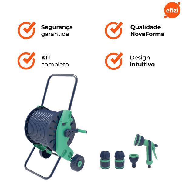 Imagem de Kit completo carrinho de mangueira - novaforma